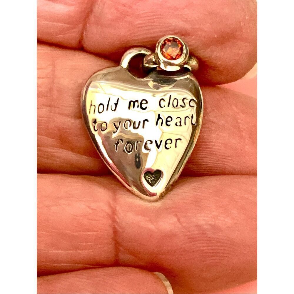 .925 Heart Engraved Hold Me Close to Your Heart Forever #valentine